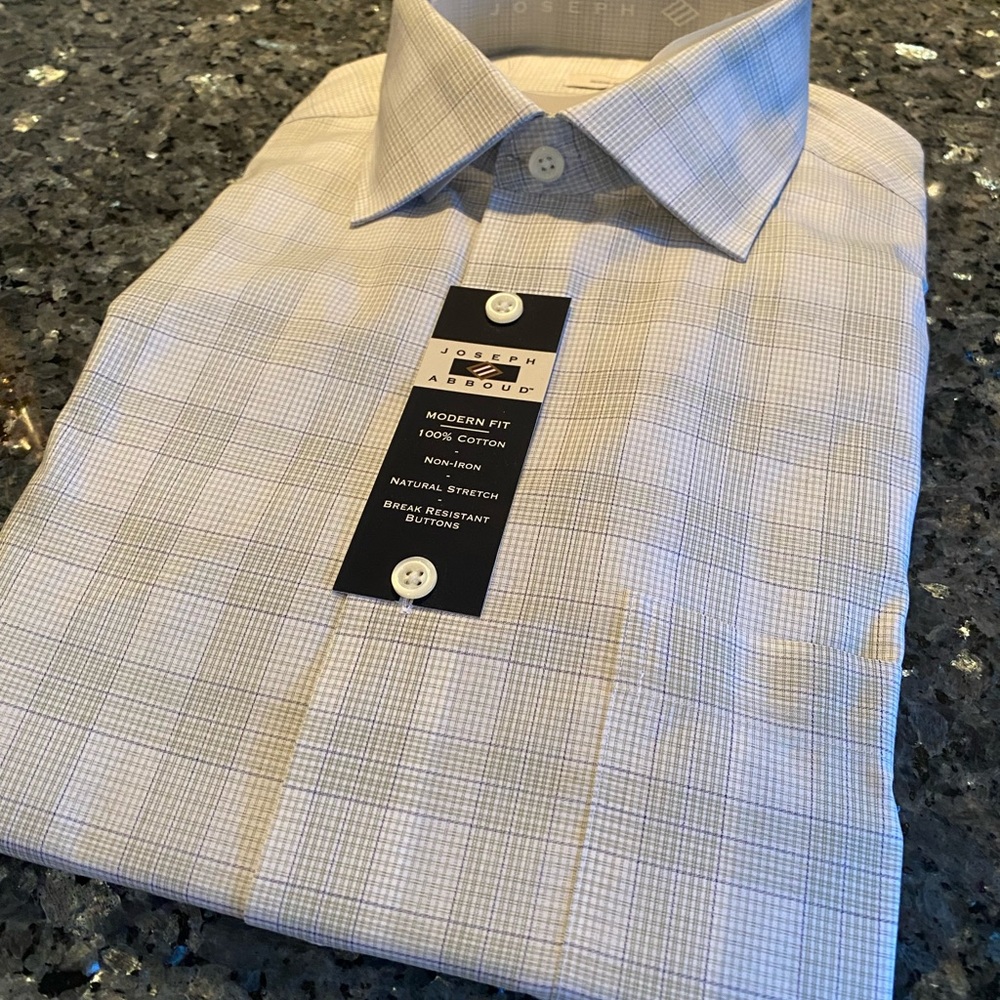 Joseph Abboud Olive Plaid Dress Shirt